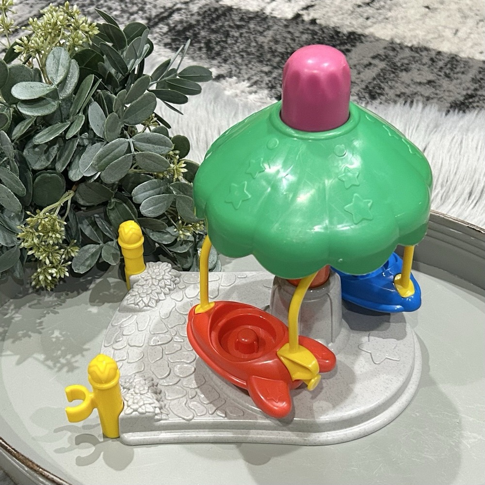 Vintage Fisher Price Little People Amusement Park Airplane Plane Carnival Ride